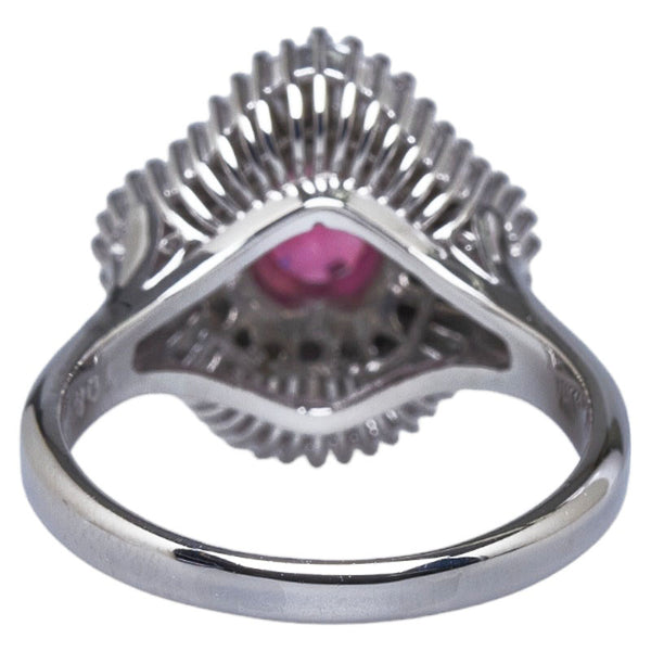 Pt900 プラチナ ルビー1.08 ダイヤ0.89ct リング 指輪 レディース 12号 【中古】