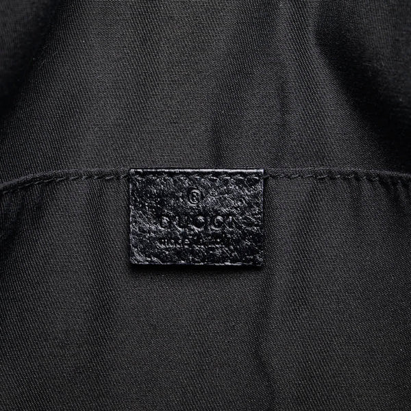 グッチ GGキャンバス トートバッグ 189669 ブラック キャンバス レザー レディース GUCCI 【中古】