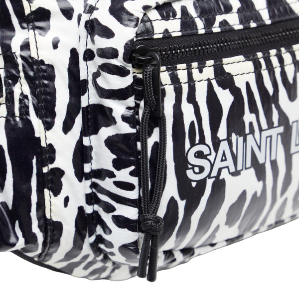 サンローラン ゼブラ ヌックス ボディバッグ ウエストバッグ 581375 ホワイト ブラック ナイロン メンズ SAINT LAURENT 【中古】