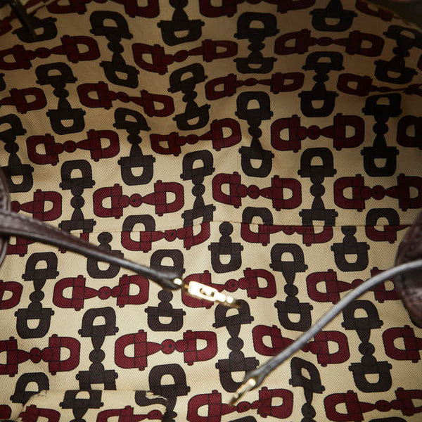 グッチ グッチシマ アビー ハンドバッグ ショルダーバッグ 189835 ブラウン レザー レディース GUCCI 【中古】