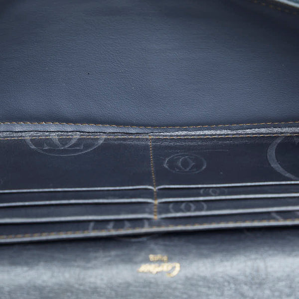 カルティエ ハッピーバースデー 長財布 ブルー レザー レディース CARTIER 【中古】