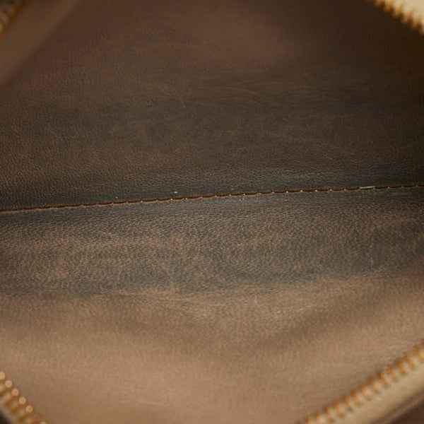 セリーヌ ラウンドファスナー 長財布 ブルー レザー レディース CELINE 【中古】