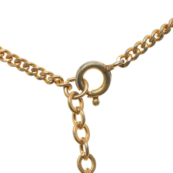 ディオール ひし形 ラインストーン ネックレス ゴールド メッキ レディース Dior 【中古】