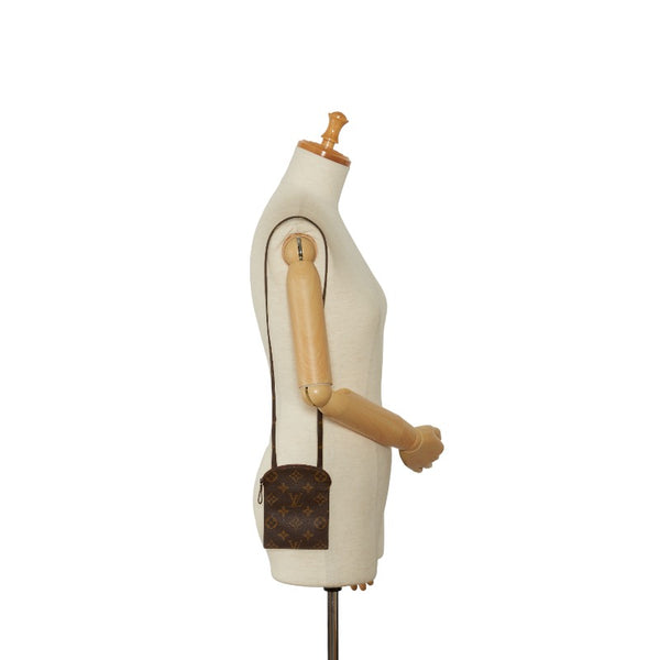 ルイ ヴィトン モノグラム ポシェット セクレ ショルダーバッグ ポーチ M45484 ブラウン PVC レザー レディース LOUIS VUITTON 【中古】