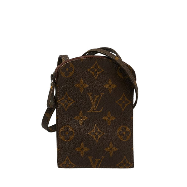 ルイ ヴィトン モノグラム ポシェット セクレ ショルダーバッグ ポーチ M45484 ブラウン PVC レザー レディース LOUIS VUITTON 【中古】