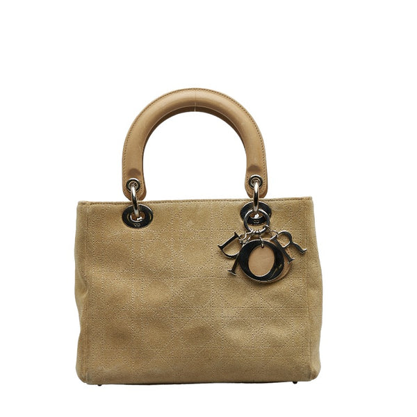 ディオール レディディオール シルバー金具 ハンドバッグ ショルダーバッグ 2WAY ベージュ スエード レディース Dior 【中古】