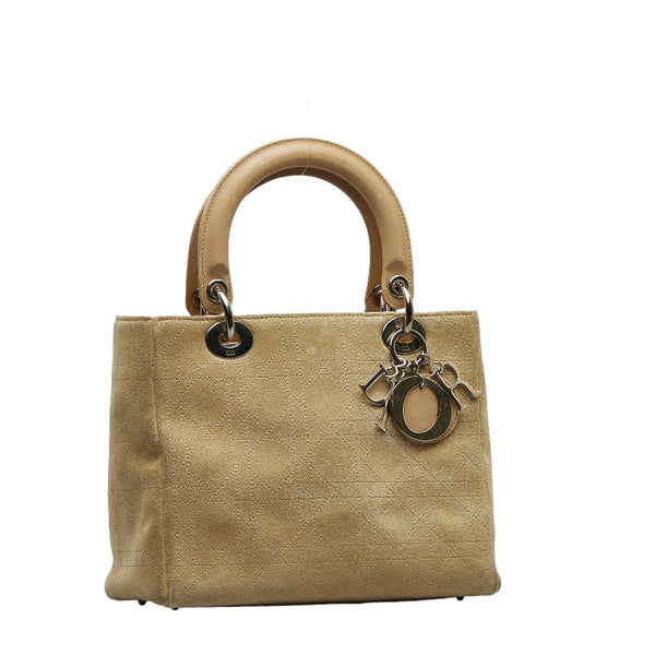 ディオール レディディオール シルバー金具 ハンドバッグ ショルダーバッグ 2WAY ベージュ スエード レディース Dior 【中古】
