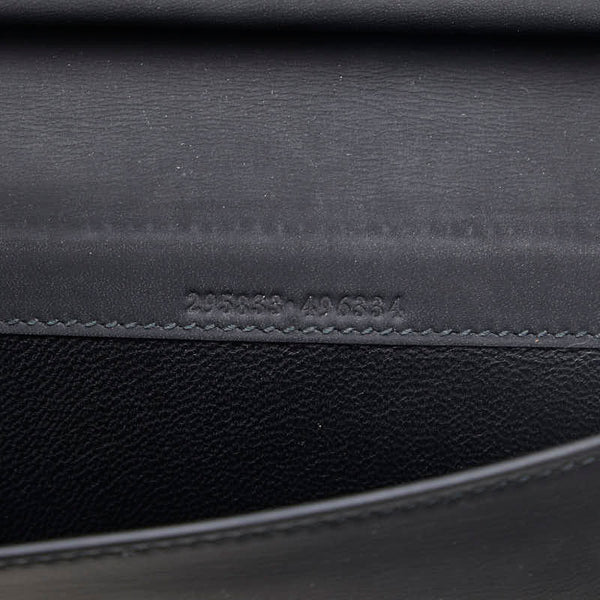 グッチ グッチシマ GG ラウンドファスナー 長財布 295833 ブラック レザー ラバー コーティング レディース GUCCI 【中古】