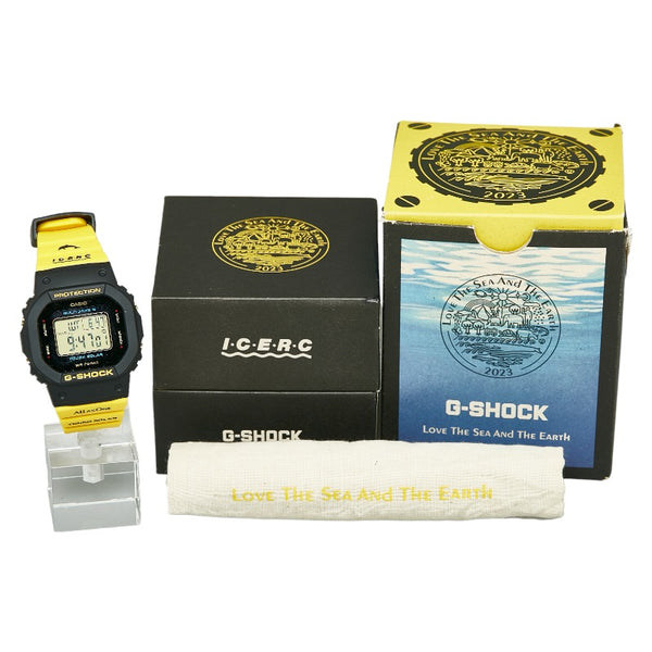 カシオ G-SHOCK Gショック アイサーチ ジャパン コラボレーションモデル 腕時計 GMD-W5600K ソーラー電波時計 デジタル文字盤 バイオマスプラスチック レディース CASIO 【中古】