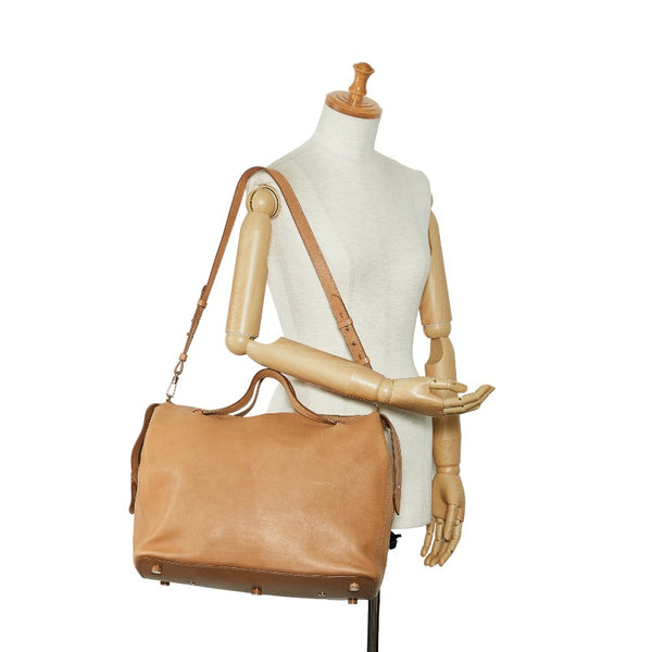 バリー ハンドバッグ ショルダーバッグ 2WAY ベージュ レザー レディース BALLY 【中古】