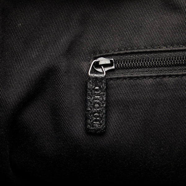 グッチ GGキャンバス ハンドバッグ トートバッグ 113019 ブラック キャンバス レザー レディース GUCCI 【中古】