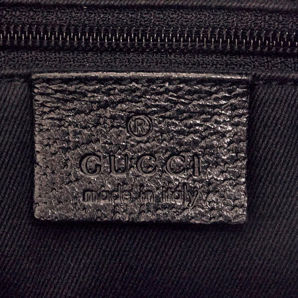 グッチ GGキャンバス ハンドバッグ トートバッグ 113019 ブラック キャンバス レザー レディース GUCCI 【中古】