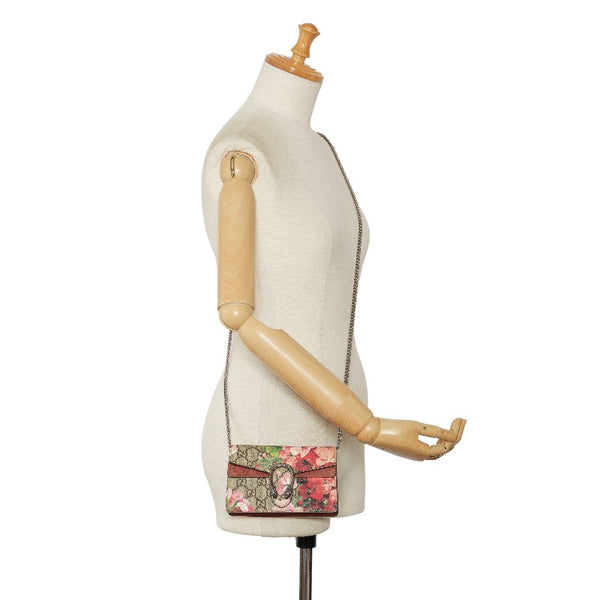 グッチ GGブルームス デュオニュソス チェーン ショルダーバッグ 476432 レッド PVC レザー レディース GUCCI 【中古】