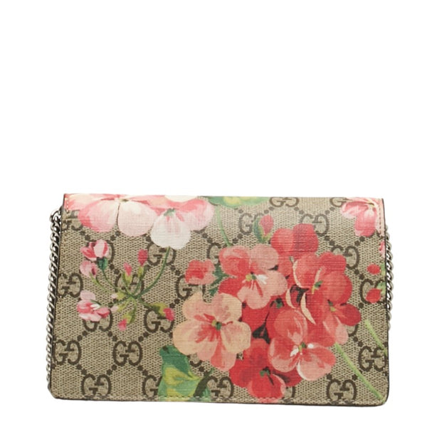 グッチ GGブルームス デュオニュソス チェーン ショルダーバッグ 476432 レッド PVC レザー レディース GUCCI 【中古】