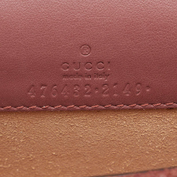 グッチ GGブルームス デュオニュソス チェーン ショルダーバッグ 476432 レッド PVC レザー レディース GUCCI 【中古】