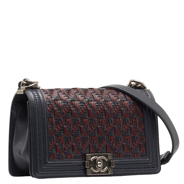 シャネル ココマーク ボーイシャネル チェーン ショルダーバッグ ブラック マルチカラー レザー レディース CHANEL 【中古】