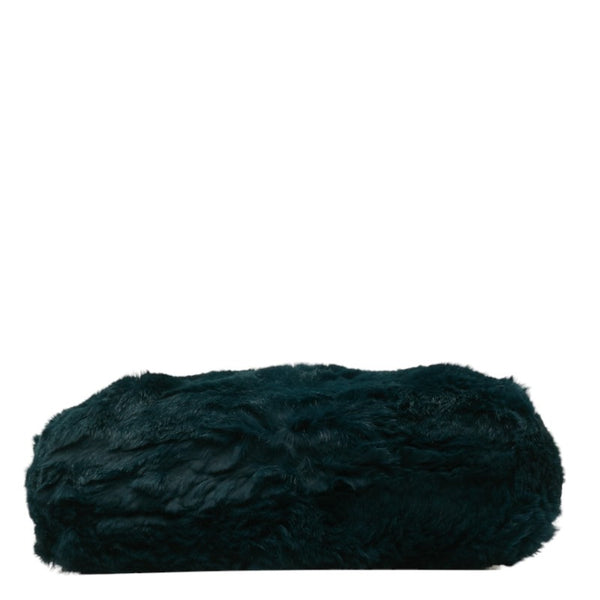 シャネル チェーン ショルダーバッグ グリーン ファー レディース CHANEL 【中古】