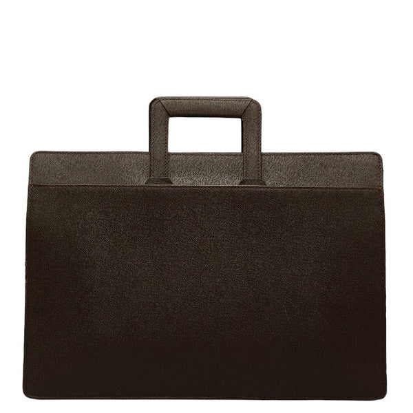 バーバリー ビジネスバッグ ブリーフケース 書類カバン ブラウン レザー メンズ BURBERRY 【中古】