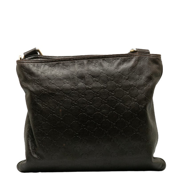 グッチ グッチシマ 斜め掛け ショルダーバッグ 201446 ブラウン レザー メンズ GUCCI 【中古】