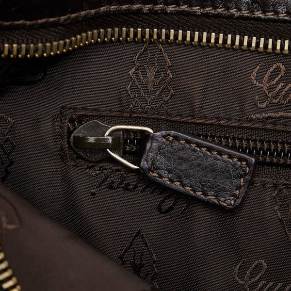 グッチ グッチシマ 斜め掛け ショルダーバッグ 201446 ブラウン レザー メンズ GUCCI 【中古】