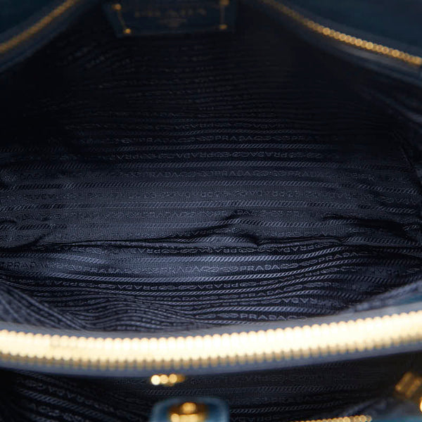 プラダ ハンドバッグ BN2325 ブルー レザー レディース PRADA 【中古】