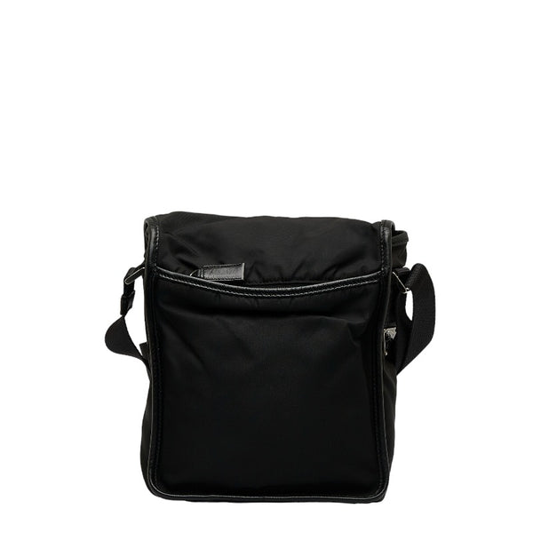 プラダ 斜め掛け ショルダーバッグ ブラック ナイロン レディース PRADA 【中古】