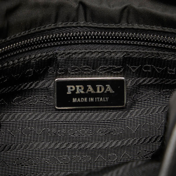 プラダ 斜め掛け ショルダーバッグ ブラック ナイロン レディース PRADA 【中古】