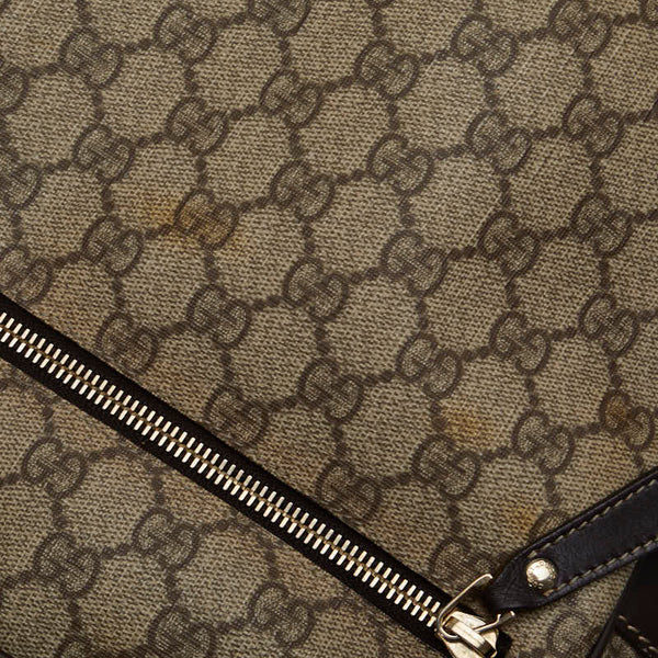 グッチ GGスプリーム 斜め掛け ショルダーバッグ 211017 ベージュ PVC レザー レディース GUCCI 【中古】