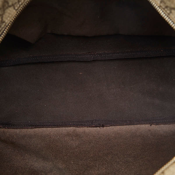 グッチ GGスプリーム 斜め掛け ショルダーバッグ 211017 ベージュ PVC レザー レディース GUCCI 【中古】