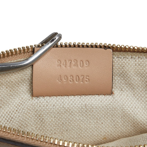 グッチ GGキャンバス トートバッグ 247209 ベージュ キャンバス レザー レディース GUCCI 【中古】