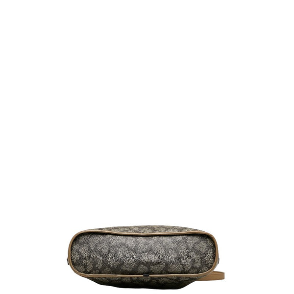 サンローラン ヴィンテージ YSLロゴ ジラフ 総柄 ショルダーバッグ トートバッグ グレージュ PVC レザー レディース SAINT LAURENT 【中古】