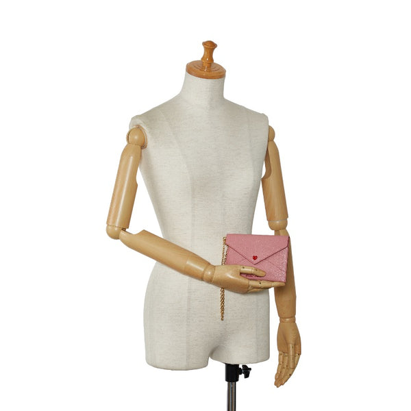 ミュウミュウ マドラス ラブ カードケース 5MF001 ピンク ROSA レザー レディース MIUMIU 【中古】