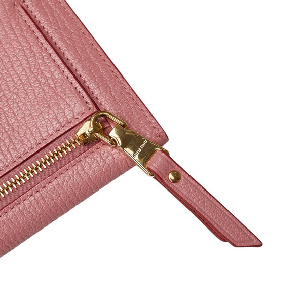 ミュウミュウ マドラス ラブ カードケース 5MF001 ピンク ROSA レザー レディース MIUMIU 【中古】