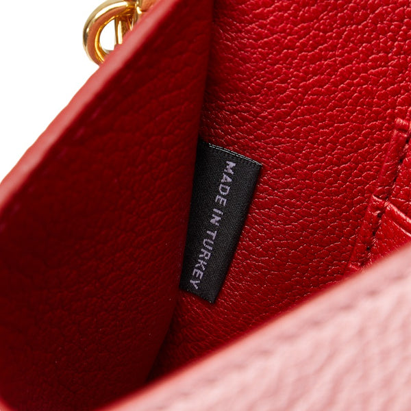 ミュウミュウ マドラス ラブ カードケース 5MF001 ピンク ROSA レザー レディース MIUMIU 【中古】