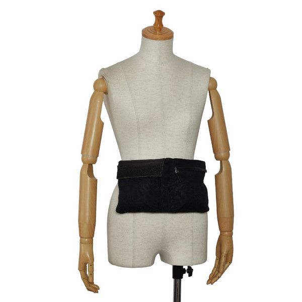 グッチ GGキャンバス ボディバッグ ウエストバッグ 28566 ブラック キャンバス レザー レディース GUCCI 【中古】