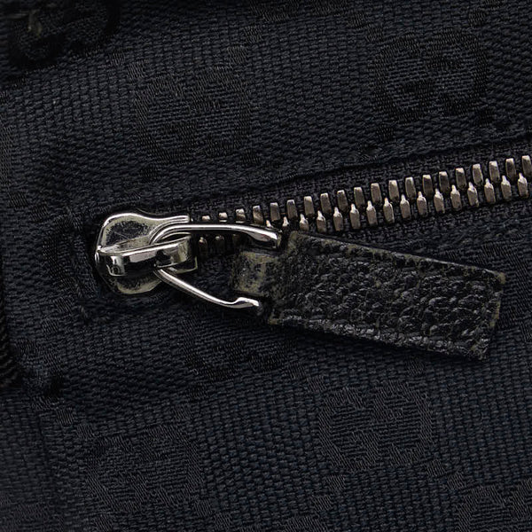 グッチ GGキャンバス ボディバッグ ウエストバッグ 28566 ブラック キャンバス レザー レディース GUCCI 【中古】