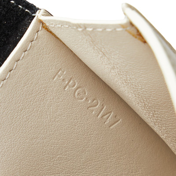 セリーヌ ロゴ 長財布 ブラック ベージュ レザー レディース CELINE 【中古】