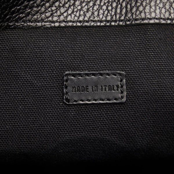 バーバリー ストライプ ハンドバッグ トートバッグ ブラック レザー レディース BURBERRY 【中古】