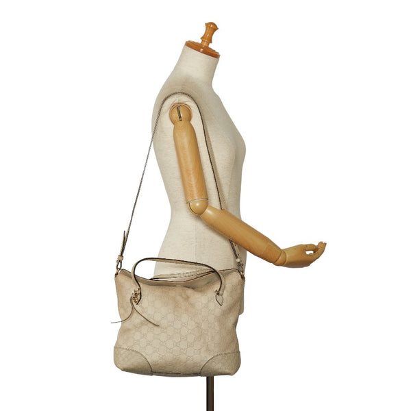 グッチ グッチシマ ハンドバッグ ショルダーバッグ 2WAY 353120 ベージュ レザー レディース GUCCI 【中古】