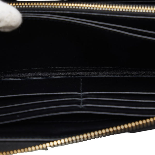 プラダ 三角ロゴプレート ラウンドファスナー 長財布 1ML506 ブラック ナイロン レザー レディース PRADA 【中古】