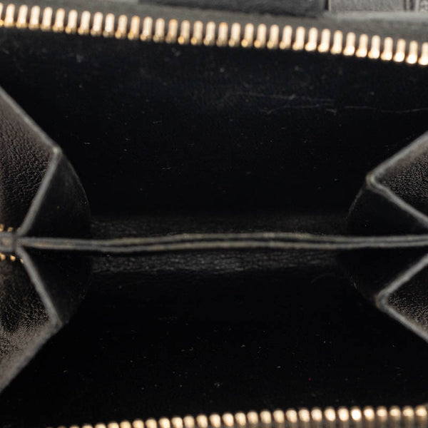 サンローラン YSLロゴ 二つ折り財布 コンパクトウォレット GUE568985  ブラック レザー レディース SAINT LAURENT 【中古】