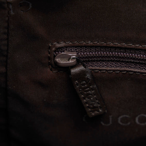 グッチ ワンショルダーバッグ 77112 ベージュ ブラウン キャンバス レザー レディース GUCCI 【中古】