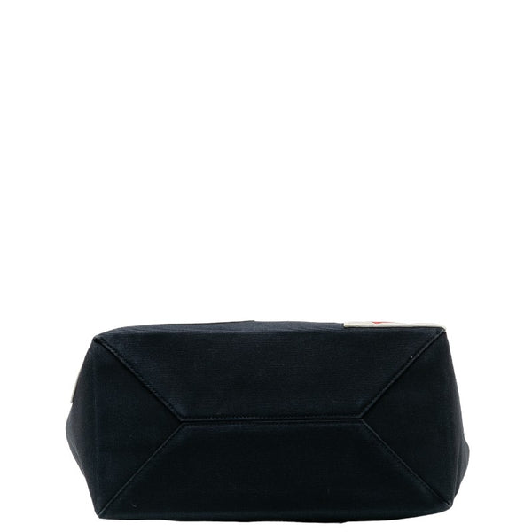 シャネル No.5 チェーン トートバッグ ネイビー マルチカラー キャンバス レザー レディース CHANEL 【中古】