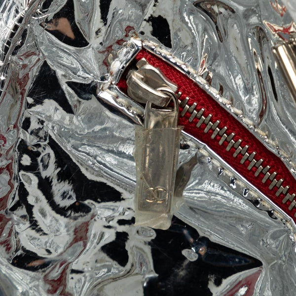 シャネル No.5 チェーン トートバッグ ネイビー マルチカラー キャンバス レザー レディース CHANEL 【中古】