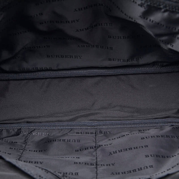 バーバリー ノバチェック ハンドバッグ ビジネスバッグ ブリーフケース ベージュ ブラウン キャンバス レザー レディース BURBERRY 【中古】