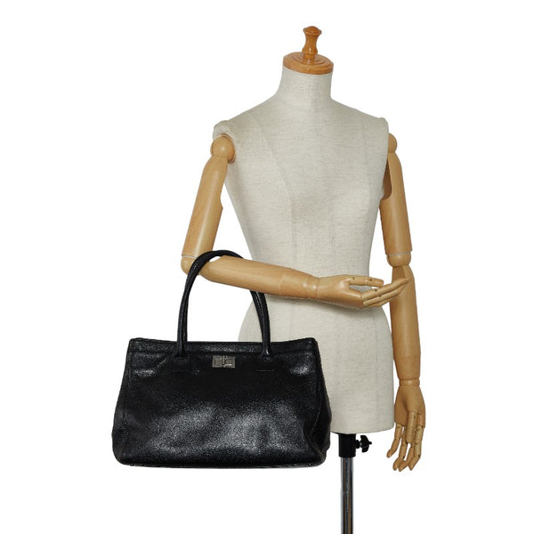 シャネル エグゼクティブトート トートバッグ ブラック キャビアスキン レディース CHANEL 【中古】