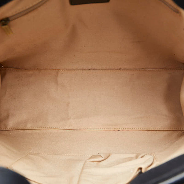 バーバリー チェック ハンドバッグ トートバッグ ブラック ベージュ キャンバス レザー レディース BURBERRY 【中古】