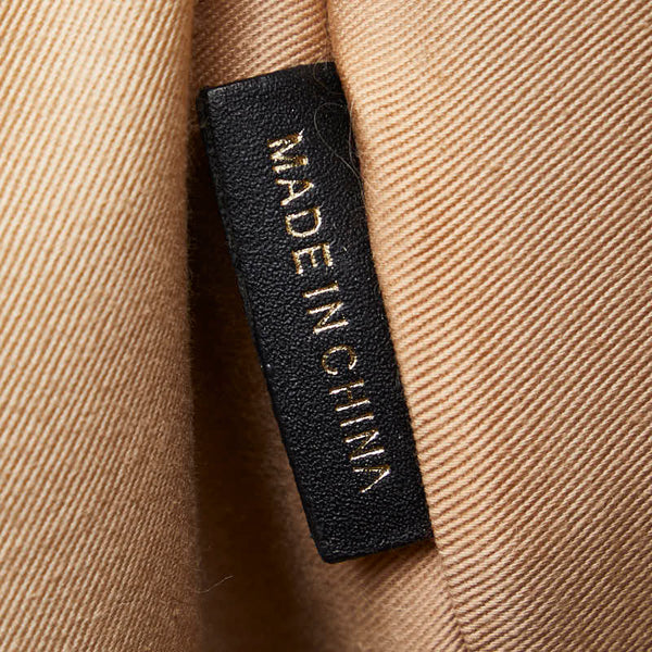 バーバリー チェック ハンドバッグ トートバッグ ブラック ベージュ キャンバス レザー レディース BURBERRY 【中古】