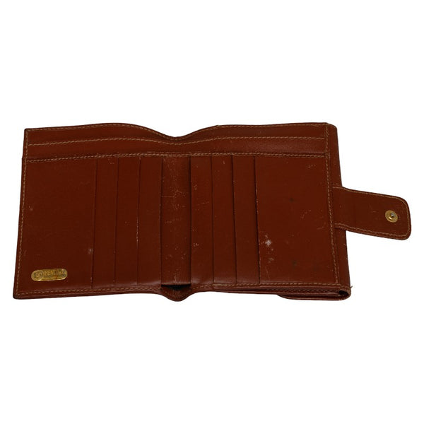 フェンディ ペカン 二つ折り財布 ブラウン PVC レザー レディース FENDI 【中古】