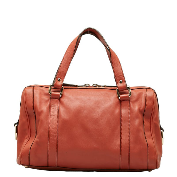 グッチ リボンモチーフ ミニボストンバッグ ハンドバッグ ショルダーバッグ 2WAY 336665 ピンク レザー レディース GUCCI 【中古】